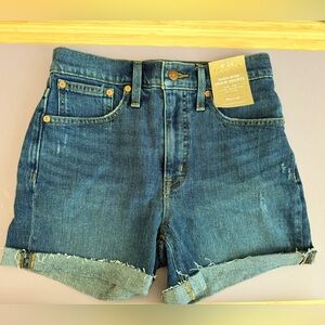 Madewell high rise denim shorts NWT
